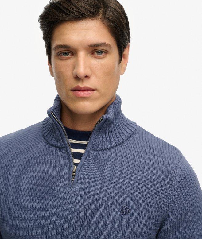 Superdry Cotton Half Zip Knit Jumper