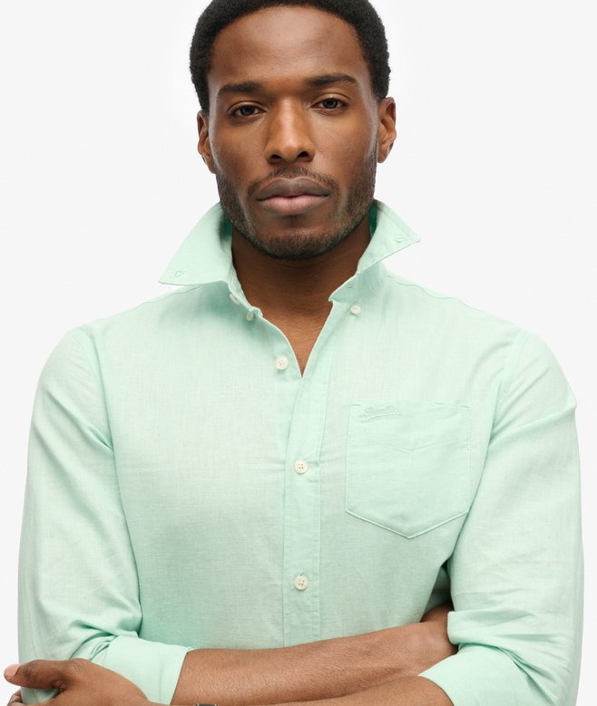 Superdry Cotton Linen Long Sleeve Shirt