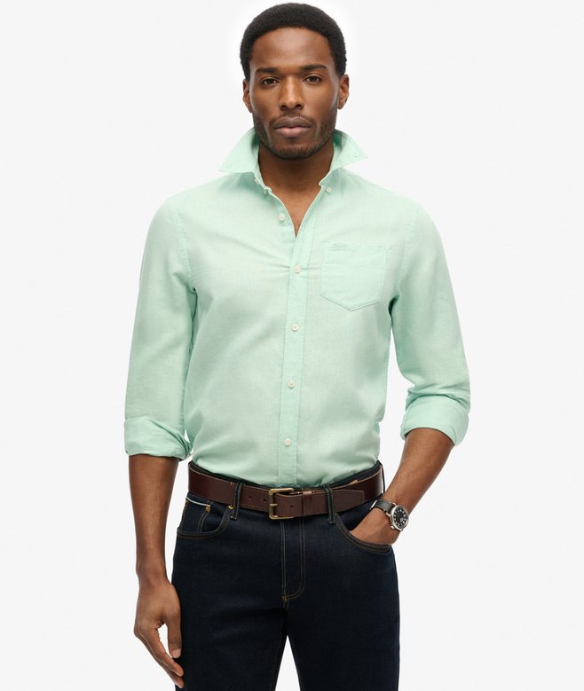 superdry Cotton Linen Long Sleeve Shirt