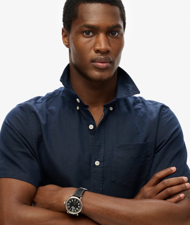 Superdry Cotton Linen Short Sleeve Shirt