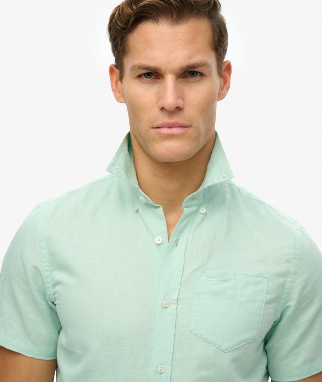 Superdry Cotton Linen Short Sleeve Shirt