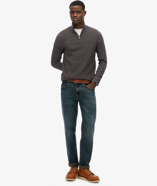 Superdry Cotton Texture Half-Zip Jumper