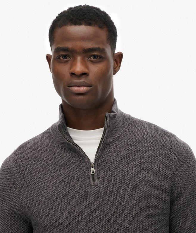 Superdry Cotton Texture Half-Zip Jumper