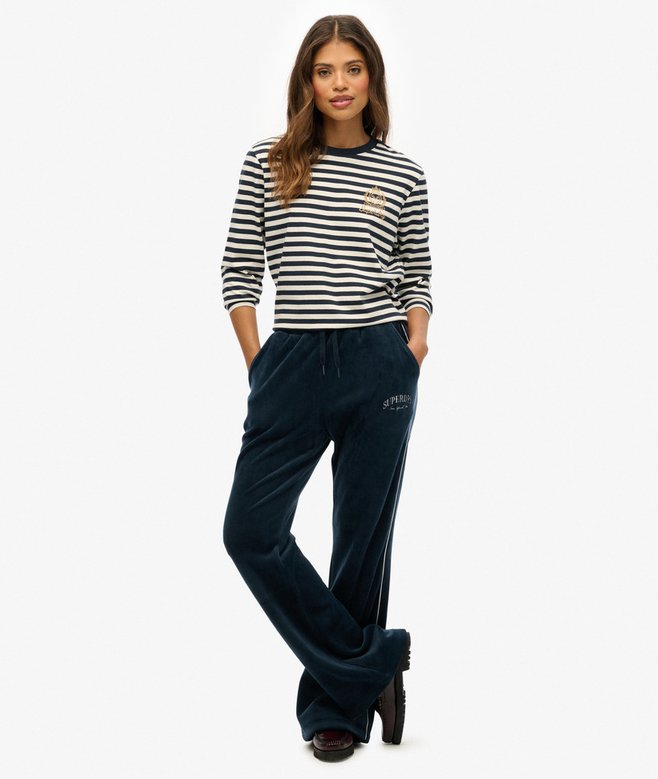 Superdry Country Club Long Sleeve Stripe Top