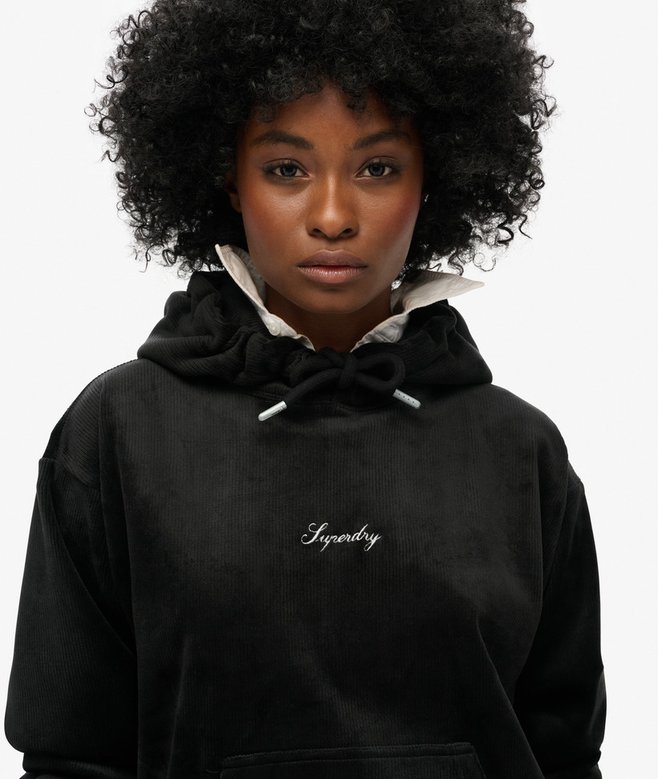 Superdry Country Club Velour Loose Hoodie