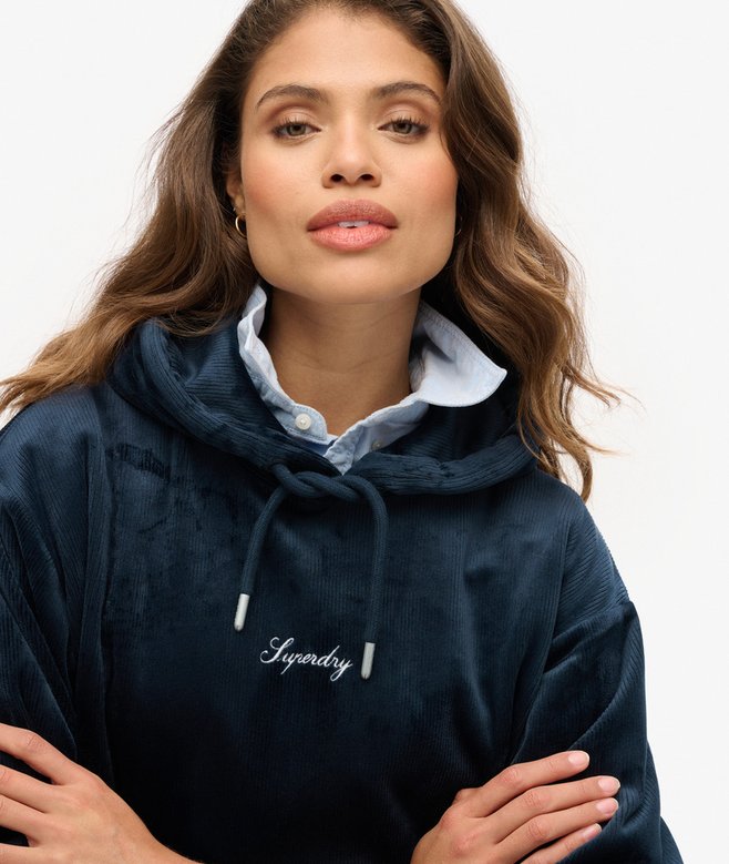 Superdry Country Club Velour Loose Hoodie