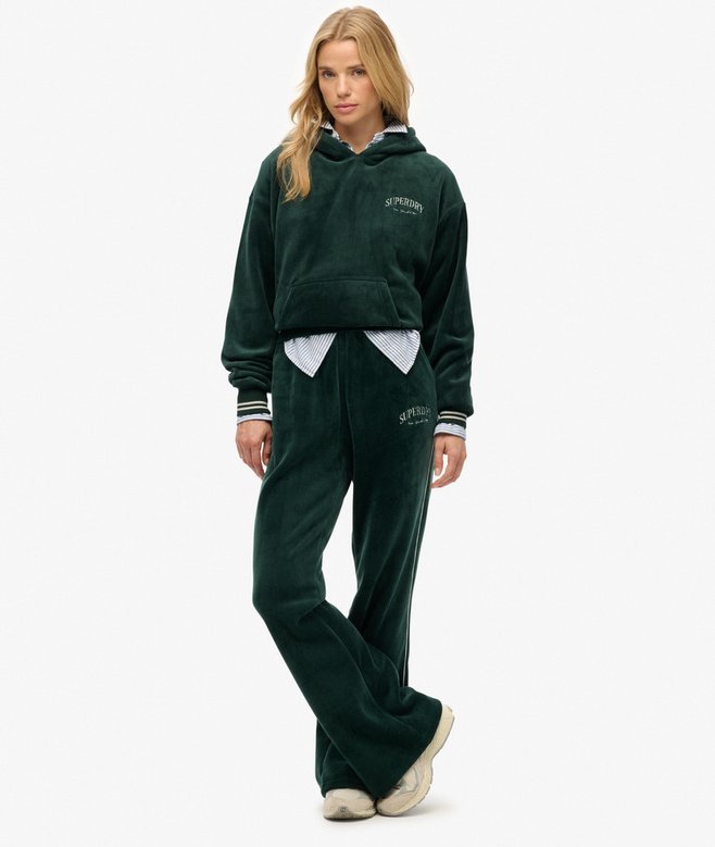 Superdry Country Club Velour Relaxed Hoodie