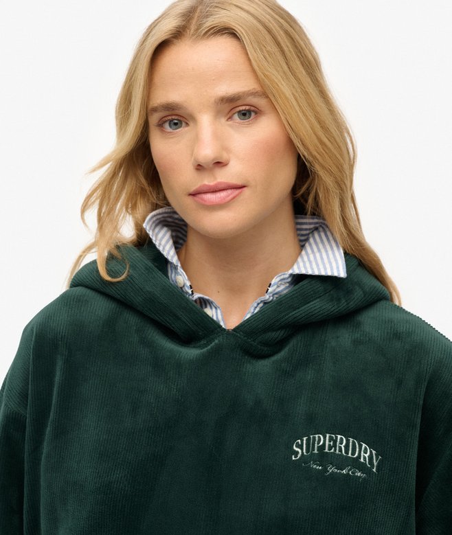 Superdry Country Club Velour Relaxed Hoodie