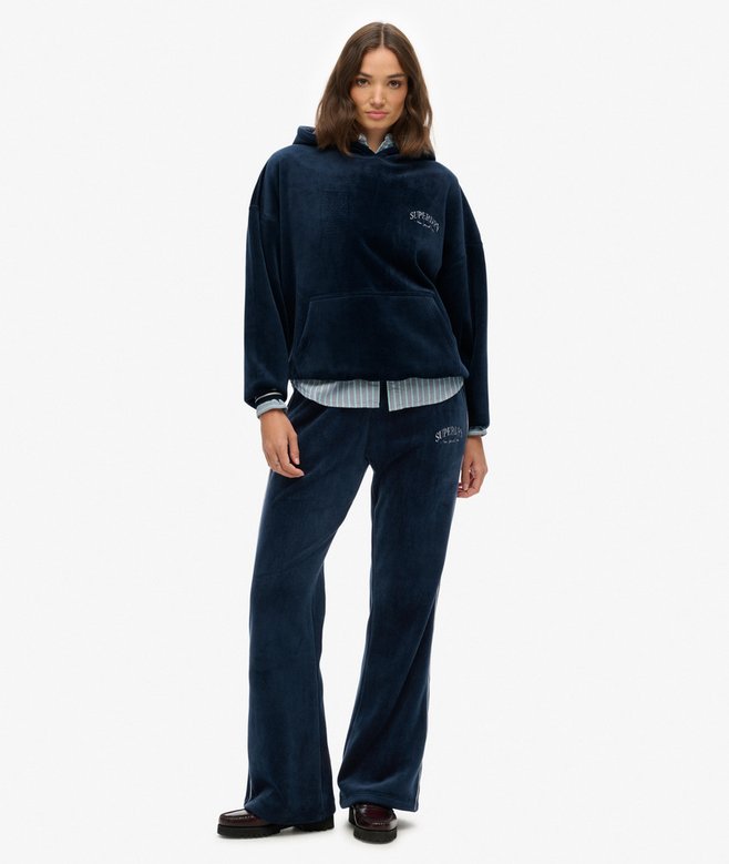 Superdry Country Club Velour Relaxed Hoodie