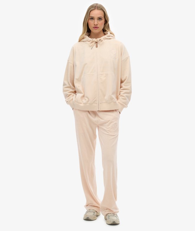 Superdry Country Club Velour Zip Hoodie