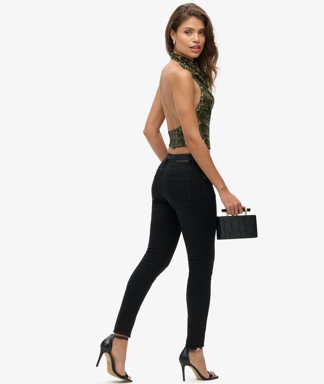 Superdry Cowl Halter Neck Sequin Top