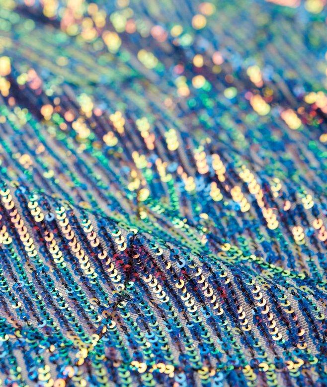 Superdry Cowl Neck Halter Sequin Top