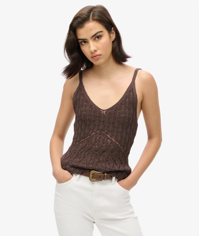 superdry Crochet Cami Top