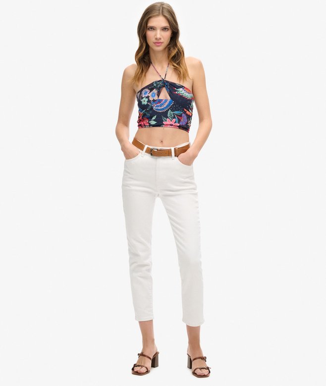 Superdry Crop Cut Out Woven Top