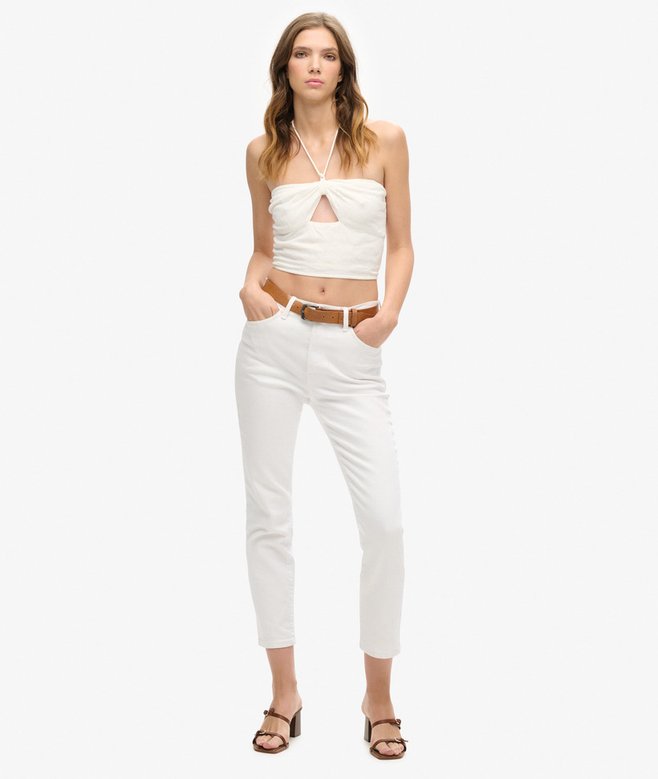 Superdry Crop Cut Out Woven Top