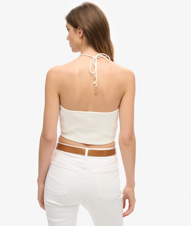 Superdry Crop Cut Out Woven Top