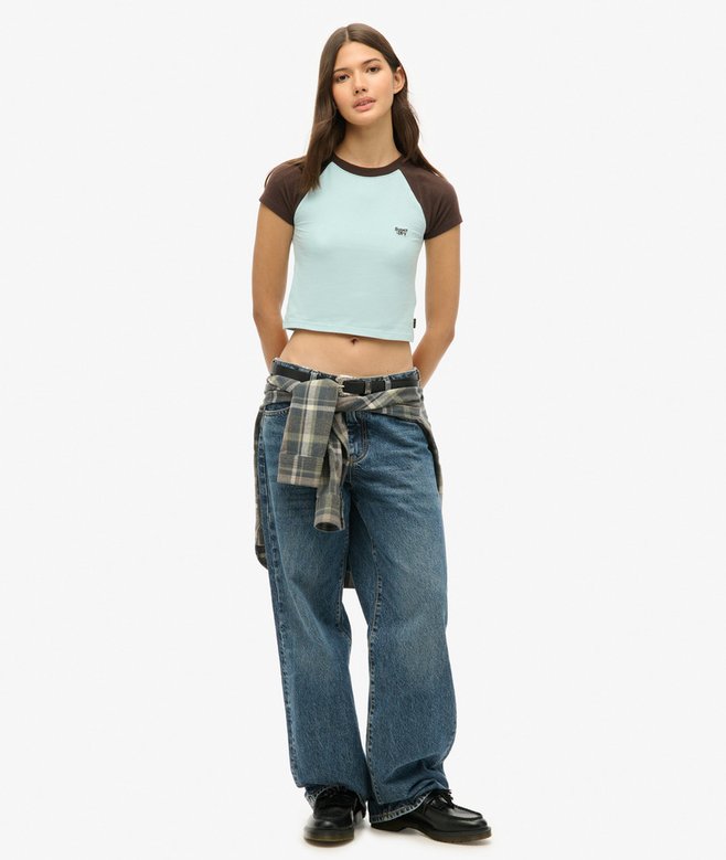 Superdry Cropped Baseball Baby T-Shirt