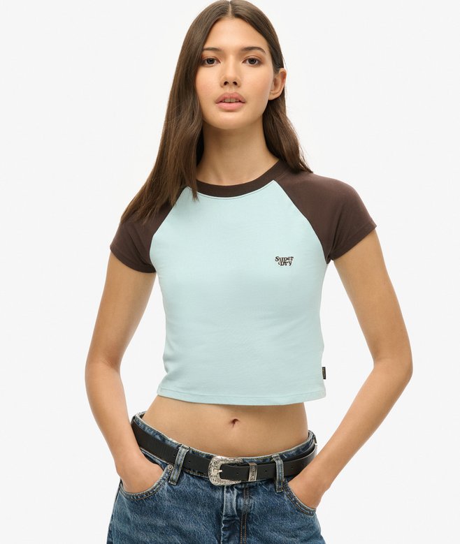 superdry Cropped Baseball Baby T-Shirt