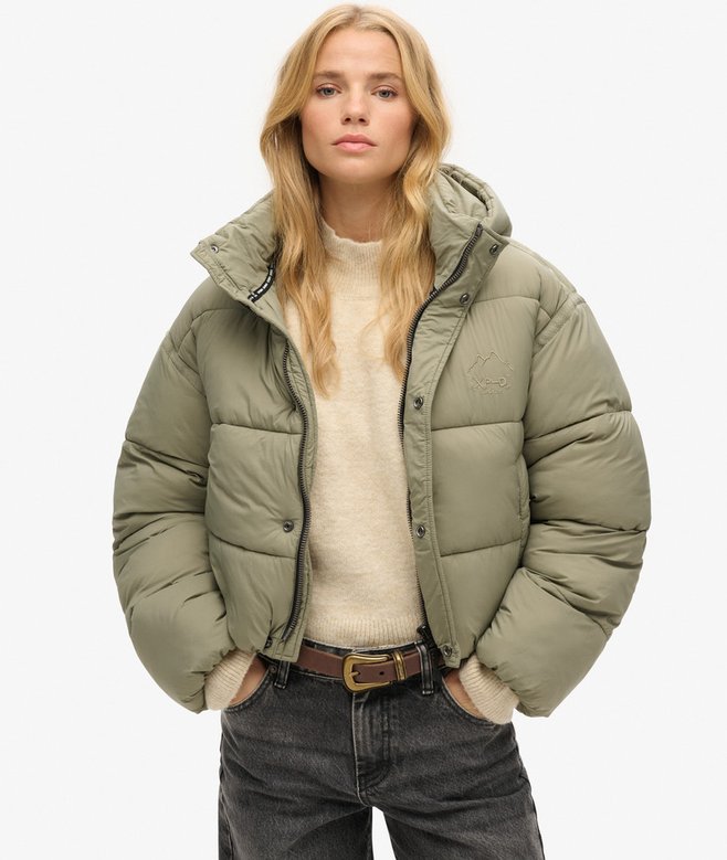 superdry Cropped Cocoon Puffer Jacket