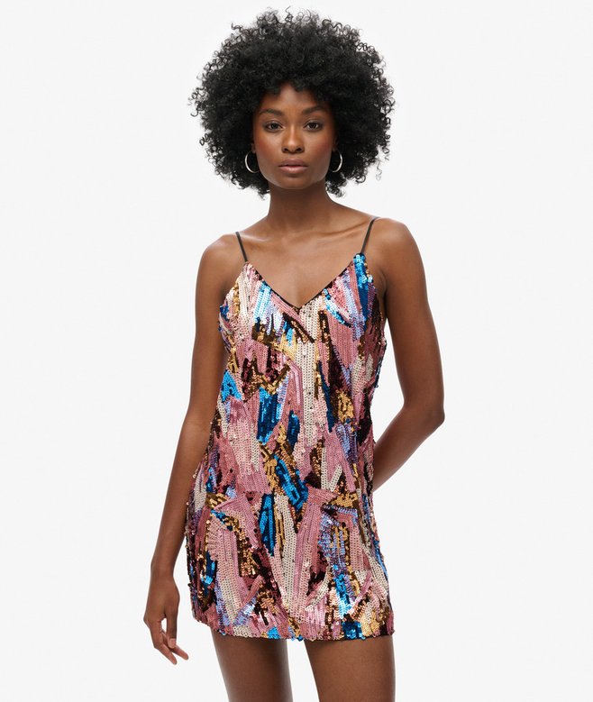 superdry Deco Sequin Mini Dress