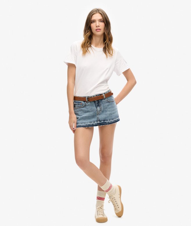 superdry Denim Mini Skirt