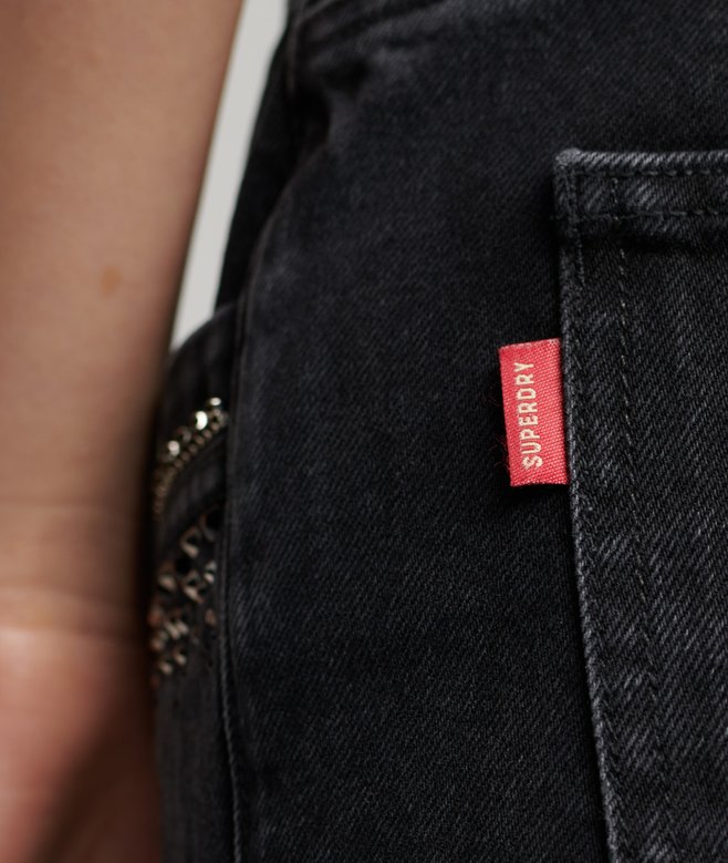 Superdry Diamante Embellished Denim Shorts