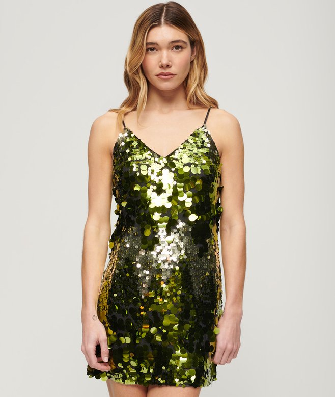 superdry Disco Sequin Mini Dress