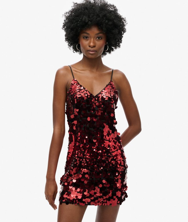 superdry Disco Sequin Mini Dress