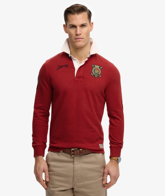 superdry Double Emblem Rugby Top