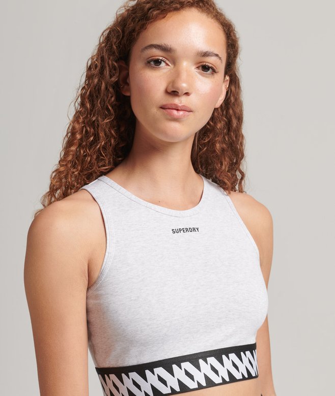 superdry Elastic Logo Graphic Bra Top