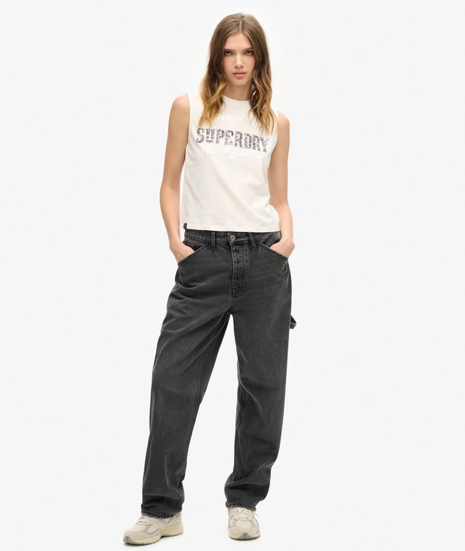 Superdry Embellished Archive Fitted Tank Top