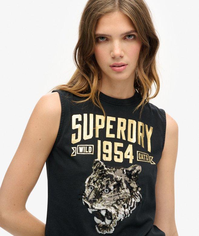 Superdry Embellished Archive Fitted Tank Top