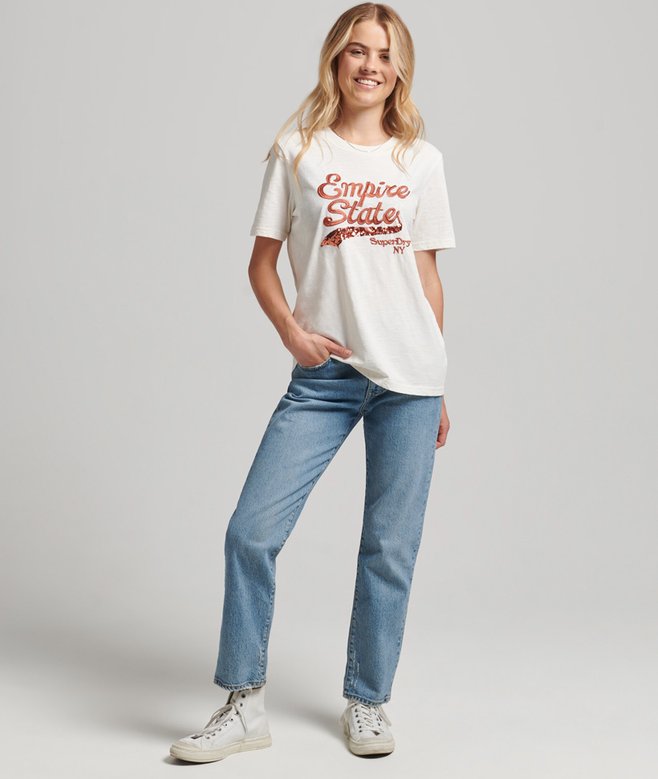 Superdry Embellished Graphic Logo T-Shirt