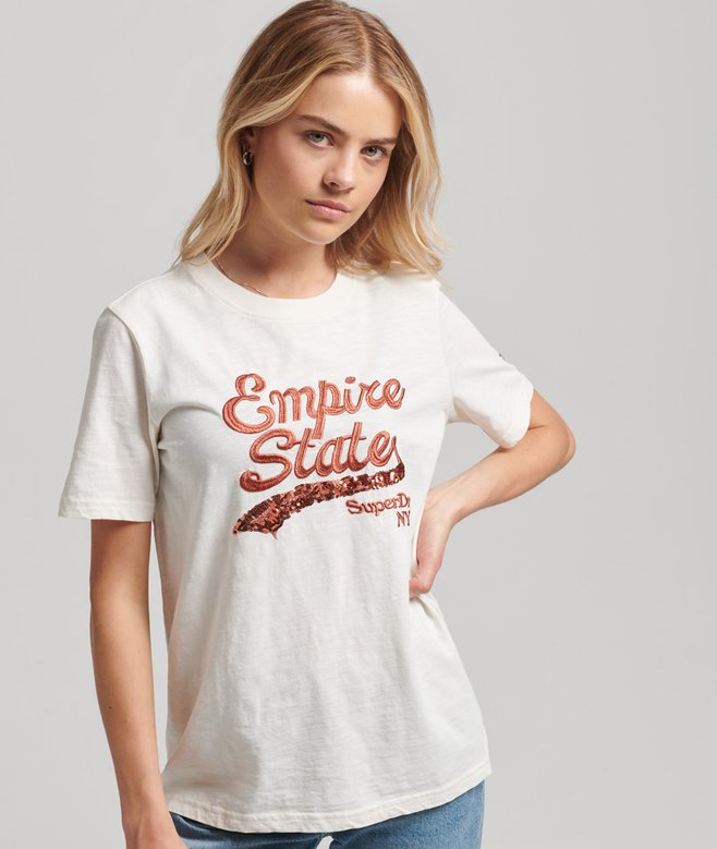superdry Embellished Graphic Logo T-Shirt