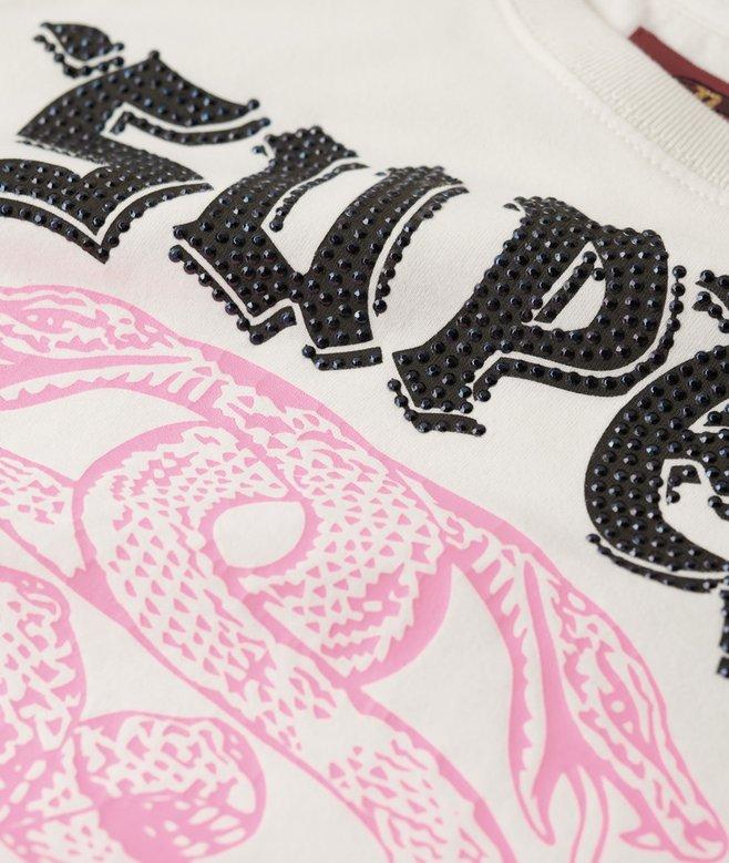 Superdry Embellished Poster Cap Sleeve T-Shirt
