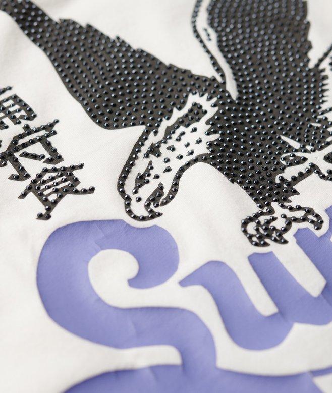Superdry Embellished Poster Cap Sleeve T-Shirt