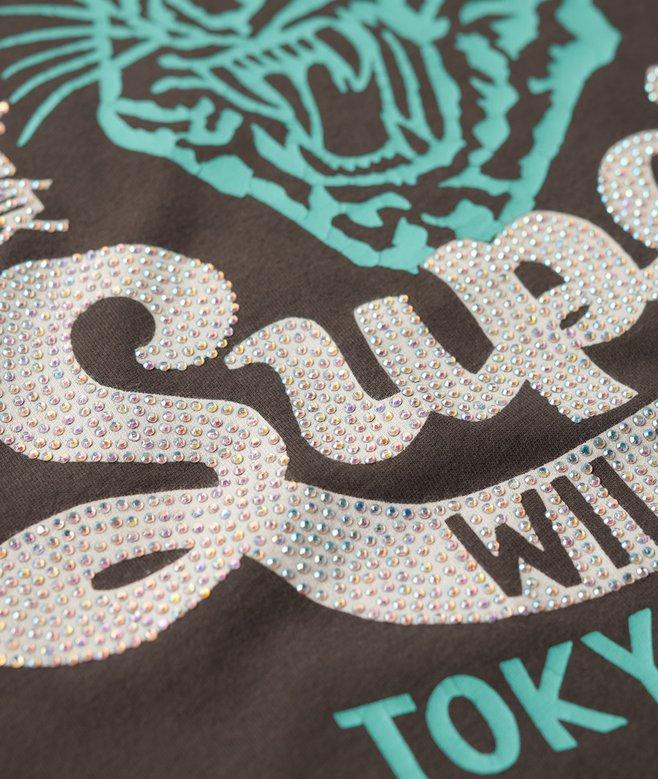 Superdry Embellished Poster Cap Sleeve T-Shirt