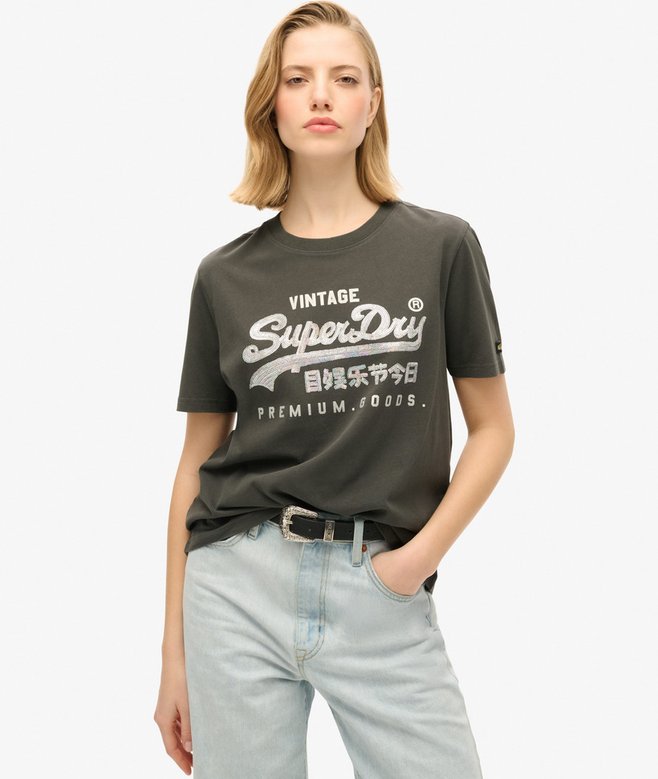 superdry Embellished VL Graphic T Shirt