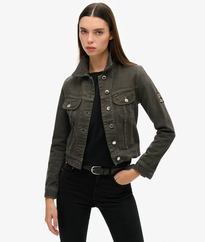 Superdry Embellished Workwear Crop Jacket