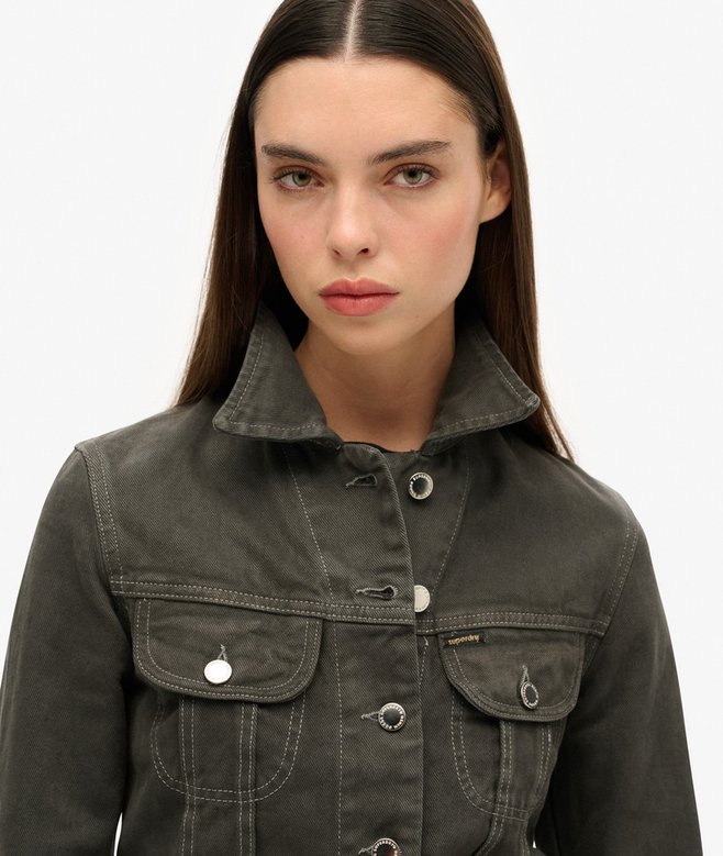 Superdry Embellished Workwear Crop Jacket