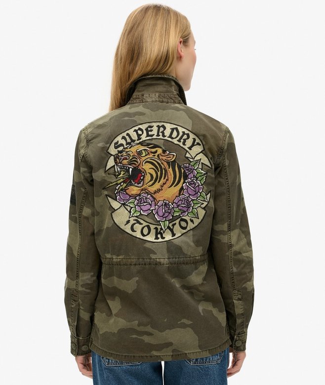 superdry Embroidered Military Field Jacket