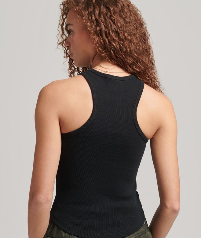 Superdry Embroidered Rib Skinny Racer Tank