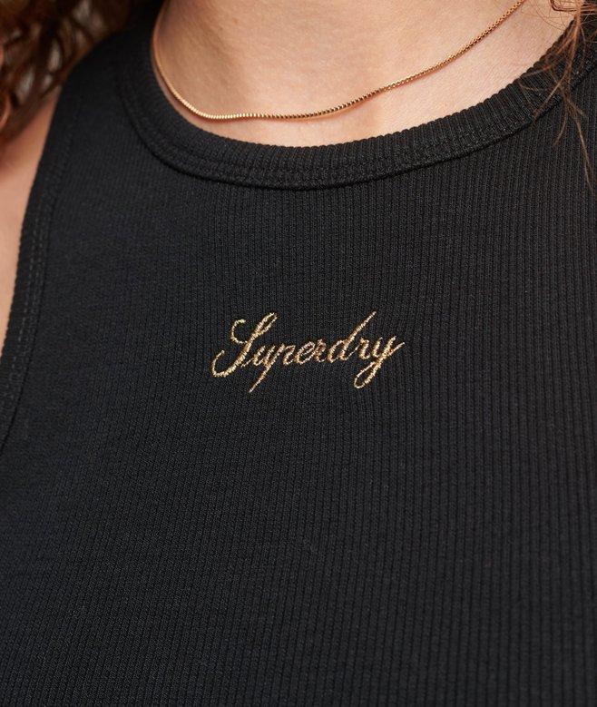 Superdry Embroidered Rib Skinny Racer Tank