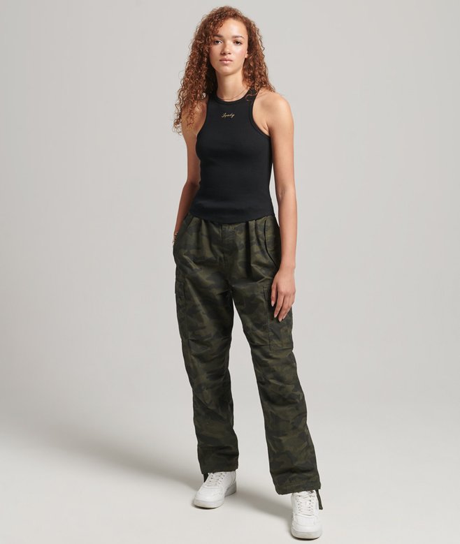 Superdry Embroidered Rib Skinny Racer Tank
