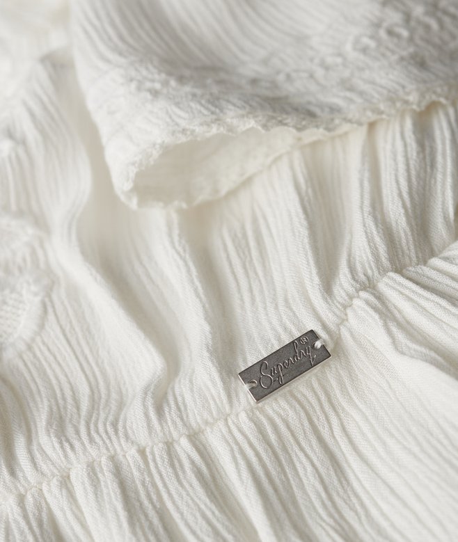 Superdry Embroidered Tiered Midi Dress