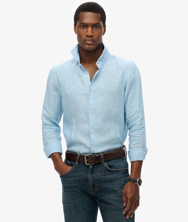 superdry Embroidered Vacation Linen Shirt