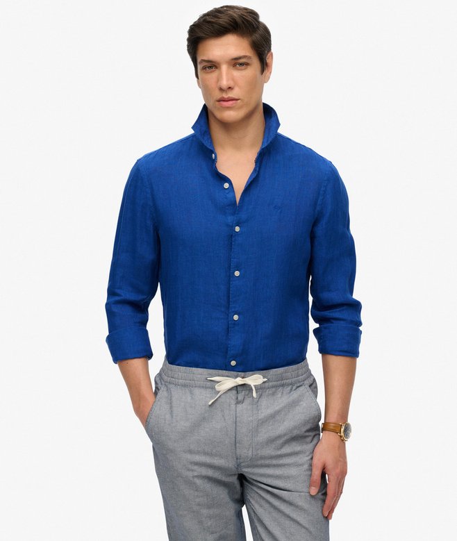 superdry Embroidered Vacation Linen Shirt