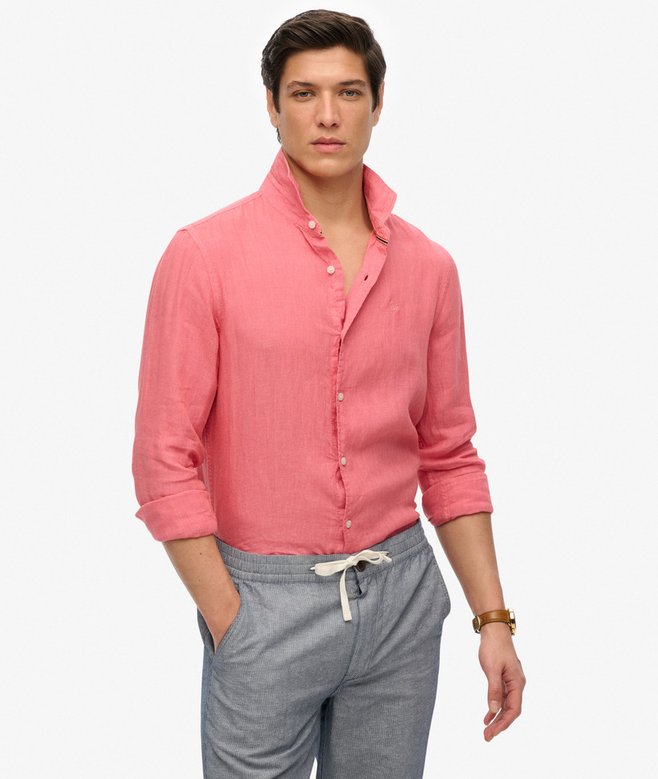 superdry Embroidered Vacation Linen Shirt