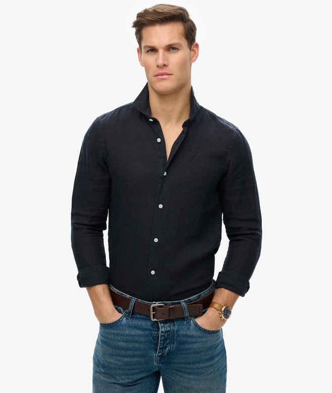 superdry Embroidered Vacation Linen Shirt