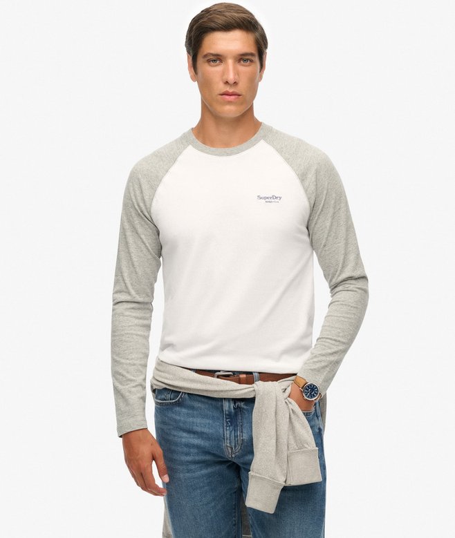 superdry Essential Baseball Long Sleeve Top